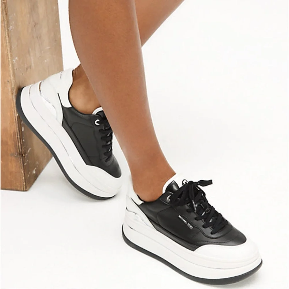 Michael Kors Black and White Chunky Sneakers